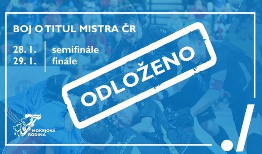 Semifinále a finále Extraligy halového hokeje odloženo na termín 25.-27.2.2022