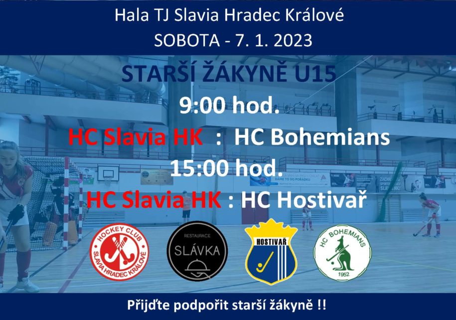 Starší žákyně odehrají v sobotu 7.1.2023 dvě utkání před domácím publikem v hale TJ Slavia