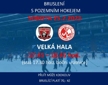 Bruslení s pozemním hokejem 25.2.2023